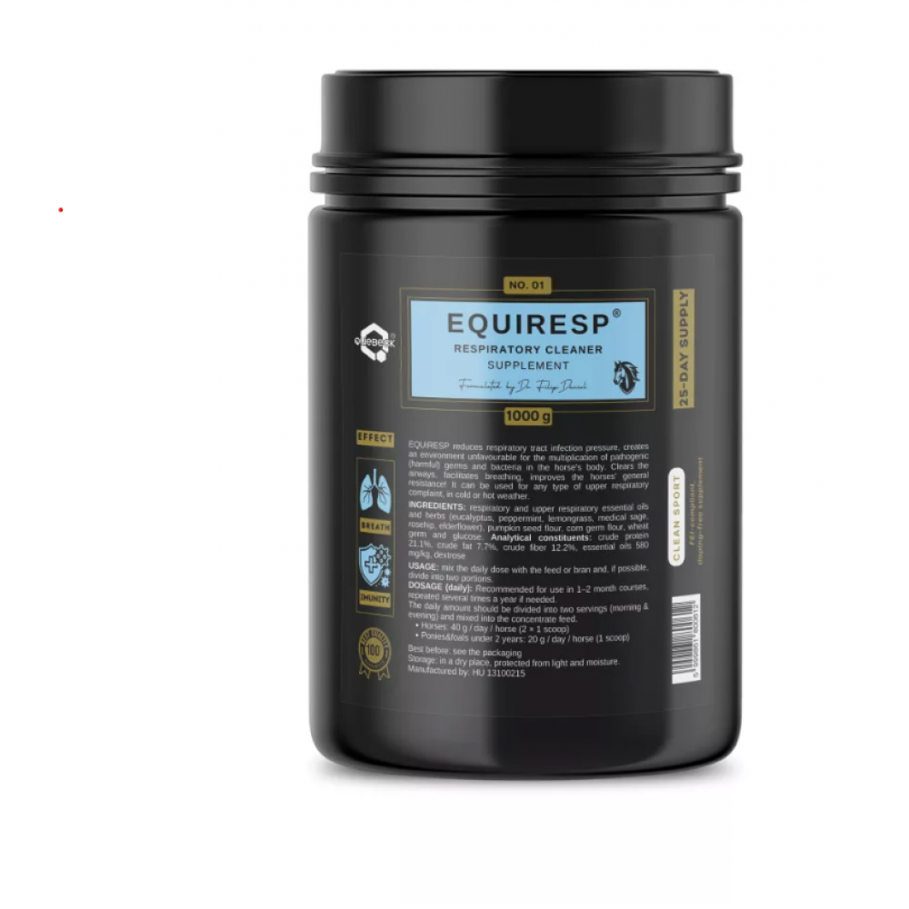 EQUIRESP – SUPORTE DE CONFORTO RESPIRATORIOS P/CAVALOS -1KG