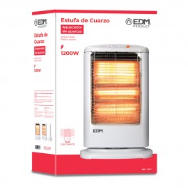 AQUECEDOR DE QUARTZO OSCILANTE 400/800/1200 W MODELO ECONÓMICO ANTITOMBOS