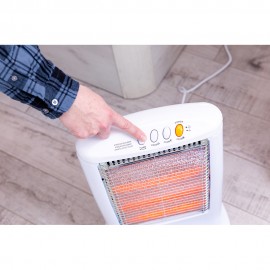 AQUECEDOR DE QUARTZO OSCILANTE 400/800/1200 W MODELO ECONÓMICO ANTITOMBOS