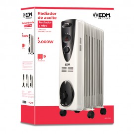 RADIADOR A ÓLEO DE 2000 W COM 9 ELEMENTOS
