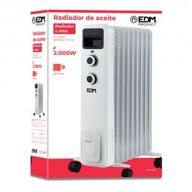 RADIADOR A ÓLEO 2000 W COM 9 ELEMENTOS ALTURA 60 cm