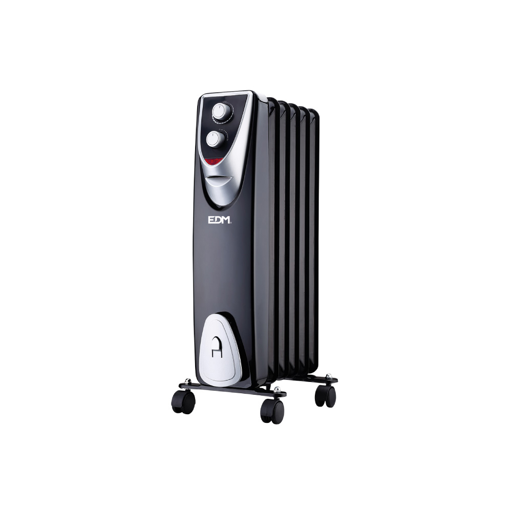 RADIADOR SEM ÓLEO 400/600/1000 W COM 6 ELEMENTOS MODELO BLACK EDITION