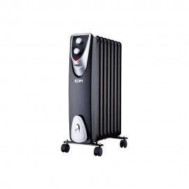 RADIADOR SEM ÓLEO 500 / 1000 / 1500 W COM 8 ELEMENTOS MODELO BLACK EDITION