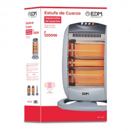 AQUECEDOR DE QUARTZO OSCILANTE 400/800/1200 W ANTI-TOMBAMENTO
