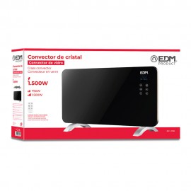 AQUECEDOR CONVECTOR COM FRONTAL DE VIDRO 1500 W