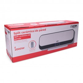 AQUECEDOR DE CERÂMICA SPLIT 1000 - 2000 W, COM CONTROLE REMOTO 55,7 x 14,4 x 18,5 cm