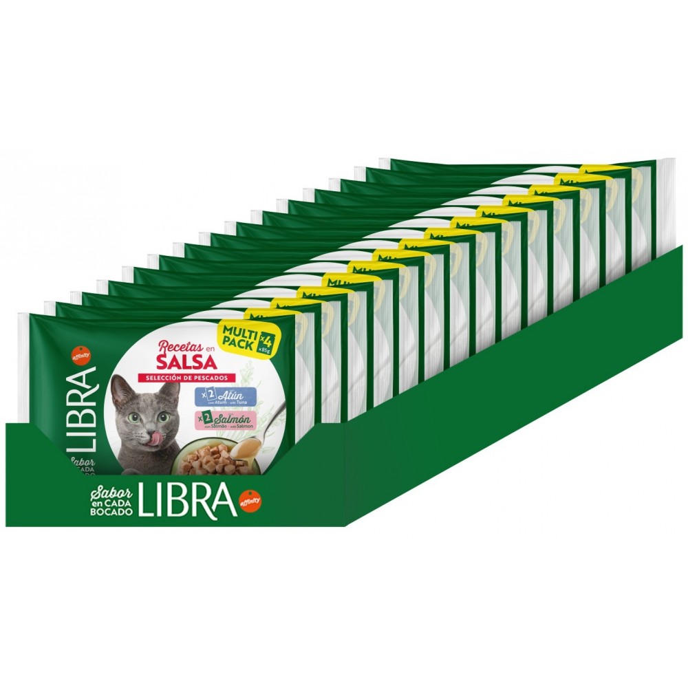 LIBRA GATO WET MOLHO SALMÃO&ATUM-  60X85GR ( PACK JUMBO )