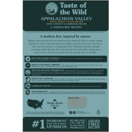 TASTE OF WILD CAO ADULTO APPALACHIAN VALLEY SMALL BREED VEADO 5,6KG