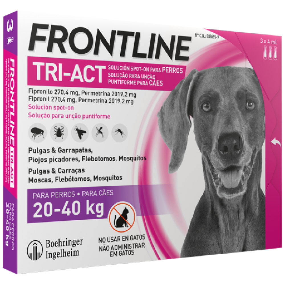 FRONTLINE TRI-ACT 3 PIPETAS - 20 - 40 KG