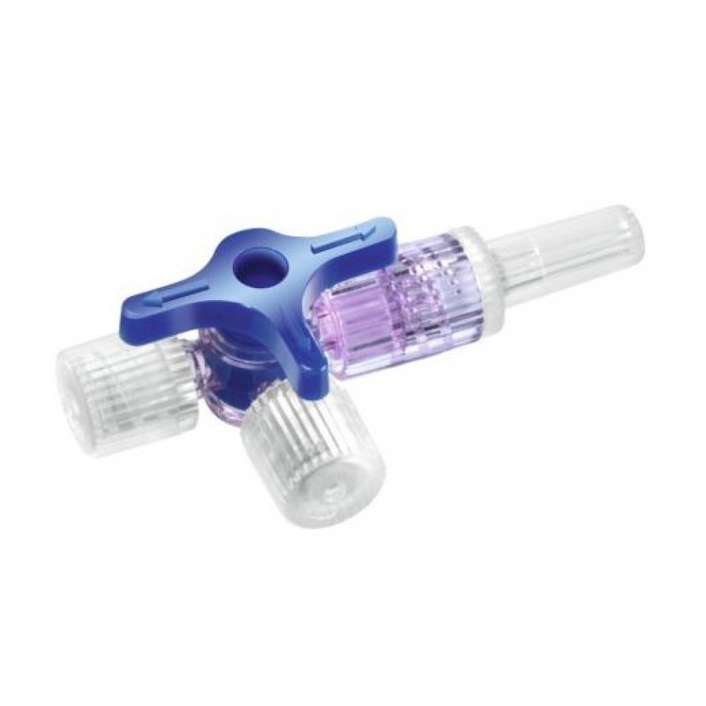 TORNEIRA 3 VIAS DISCOFIX AZUL