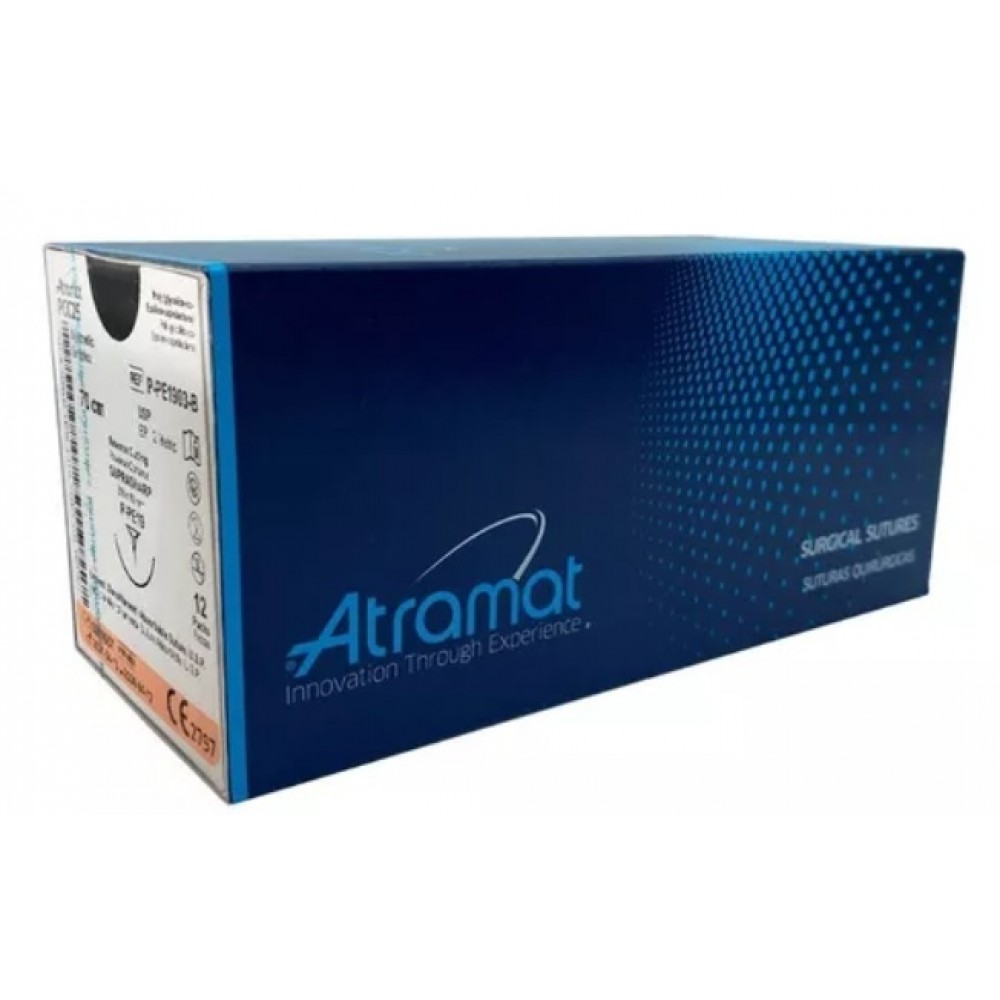 ATRAMAT PGC25 2/0 (2.5) SECÇAO TRIANGULAR 3/8 36MM HEBRA 90CM (12 UNIDADES)