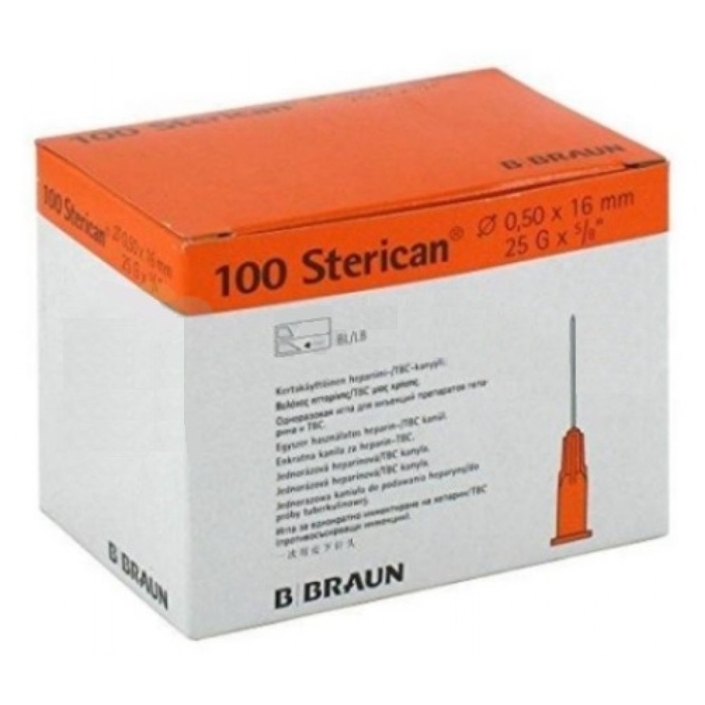 AGULHA 25G*1 0,5*25MM LARANJA -(100 UNIDADES)