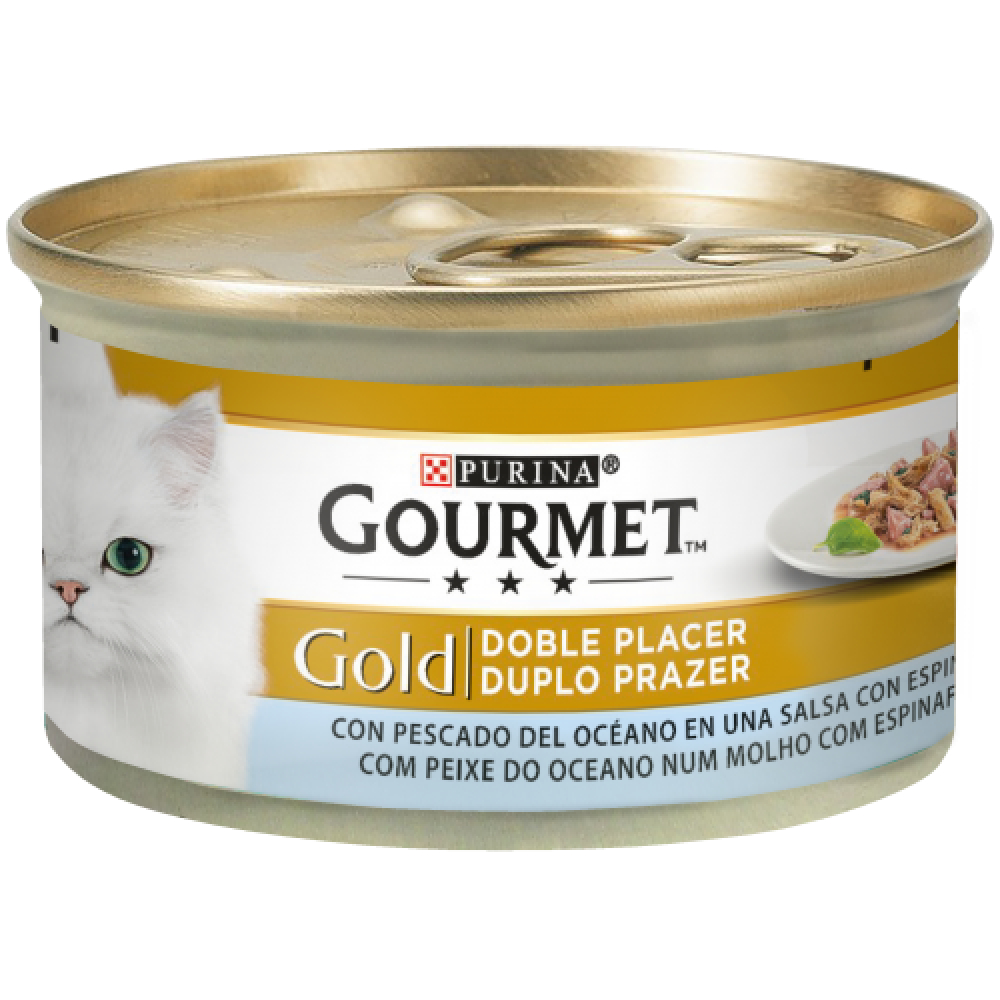 PURINA GATO GOURMET GOLD DUPLO PRAZER PEIXE DO OCEANO - 85GR