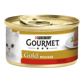 PURINA GATO GOURMET GOLD  MOUSSE CARNE DE VACA -85GR