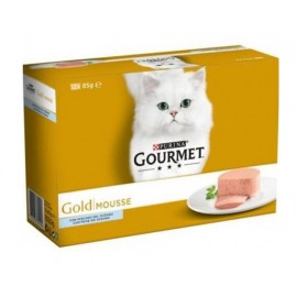 PURINA GATO GOURMET GOLD MOUSSE PEIXE DO OCEANO (12X85GR)