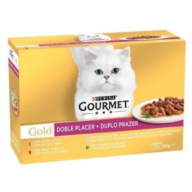 PURINA GATO GOURMET GOLD DUPLO PRAZER (12X85GR)