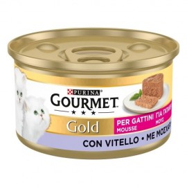 PURINA GATO GOURMET GOLD MOUSSE GATINHOS VITELA  - 85GR