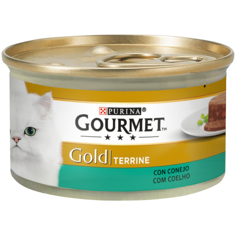 PURINA GATO GOURMET GOLD TERRINE COELHO - 85GR