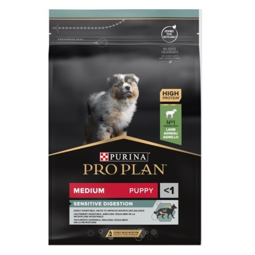 PRO PLAN CAO SENSITIVE DIGESTION MEDIUM PUPPY BORREGO 3KG
