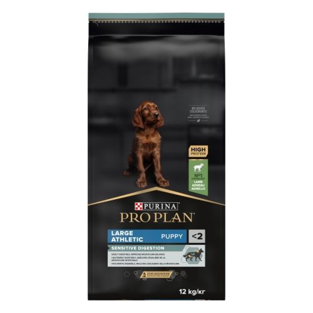 PRO PLAN CAO SENSITIVE DIGESTION LARGE ATHLETIC PUPPY BORREGO 12KG