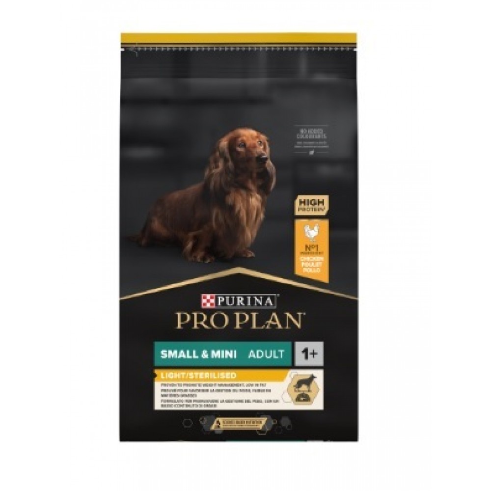 PRO PLAN CAO LIGHT ESTERILIZADO SMALL&MINI ADULTO FRANGO 7KG