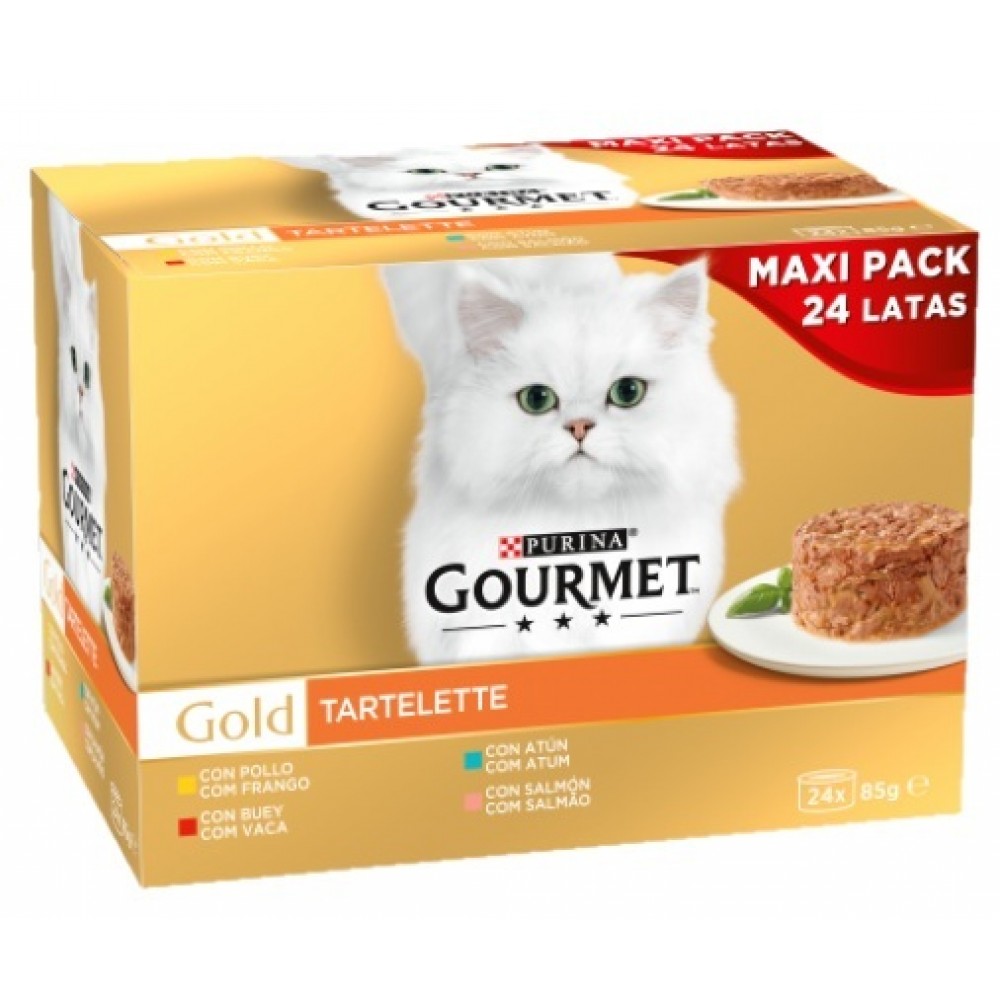 PURINA GATO GOURMET GOLD TARTELETE MAXI PACK (24X85GR)