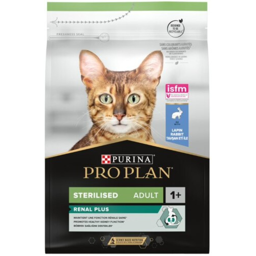 PRO PLAN GATO RENAL PLUS ESTERILIZADO ADULTO  COELHO 3KG