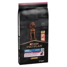 PRO PLAN CAO SENSITIVE SKIN LARGE ATHLETIC PUPPY SALMÃO 12KG