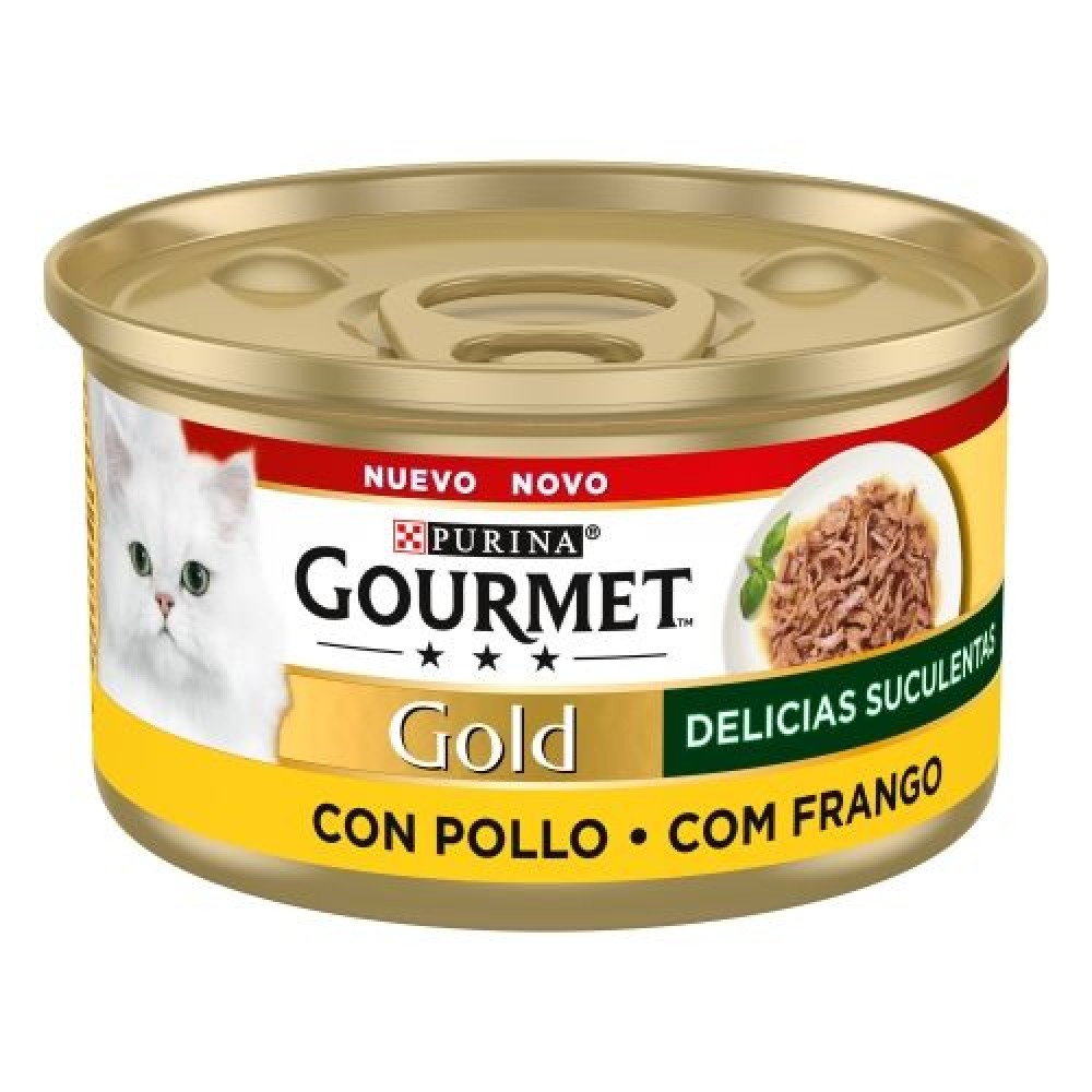 PURINA GATO GOURMET GOLD DELICIAS SUCULENTAS FRANGO - 85GR
