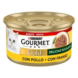 PURINA GATO GOURMET GOLD DELICIAS SUCULENTAS FRANGO - 85GR