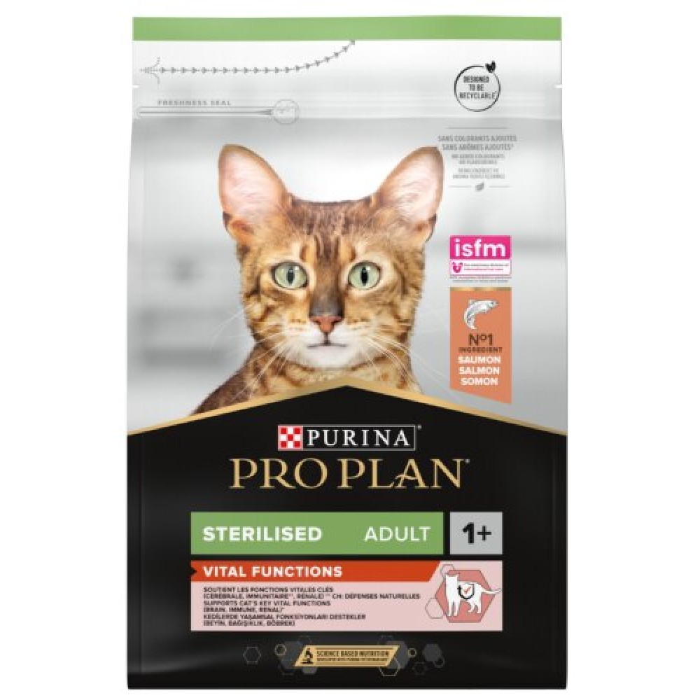 PRO PLAN GATO VITAL FUNCTIONS ESTERILIZADO  ADULTO SALMÃO 3KG