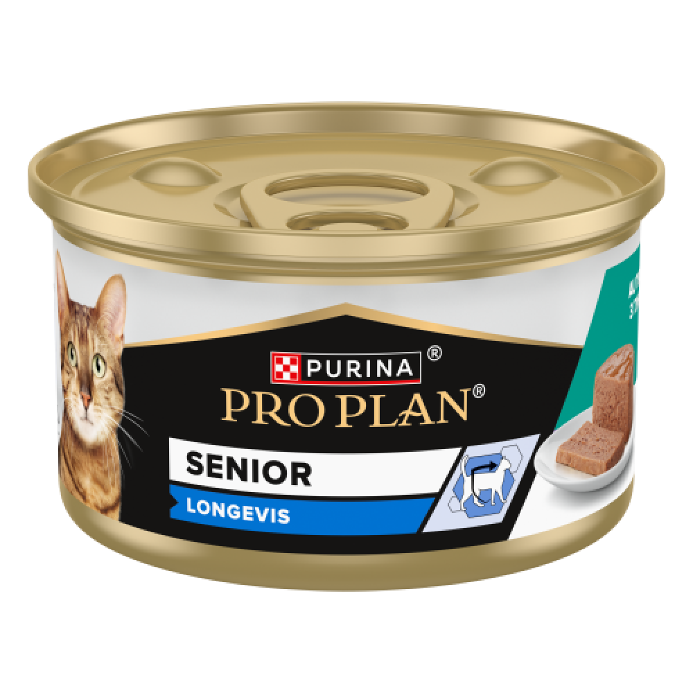 PRO PLAN GATO SENIOR LONGEVIS MOUSSE ATUM (24x85g)