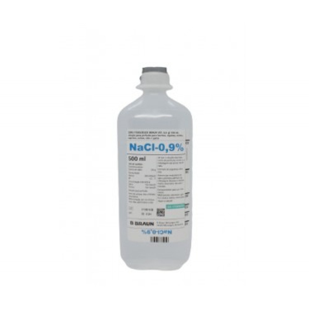 SORO FISIOLOGICO 0.9 % 500ML - CX 10 UNIDADES