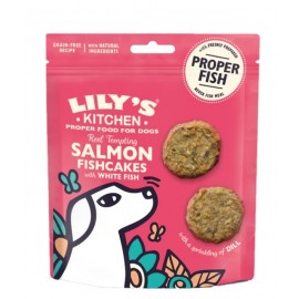 LILY`S KITCHEN  CÃO - BOLINHOS DE SALMÃO COM PEIXE BRANCO E ENDRO -  70G