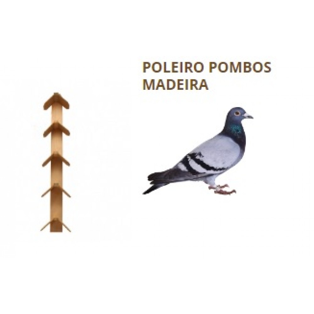 POLEIRO DE POMBOS DE MADEIRA