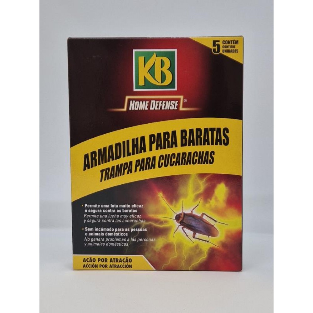 KB ARMADILHA P/BARATAS 5 UNID.