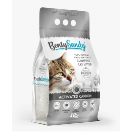 AREIA P/ GATOS BENTYSANDY SUPER AGLOMERANTE CARVAO  - 10LT / 8 KG