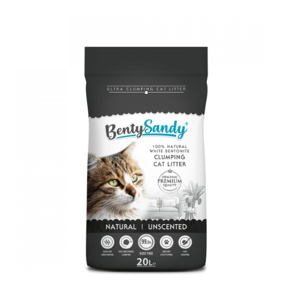 AREIA P/ GATOS BENTY SANDY SUPER AGLOMERANTE NATURAL - 20LT