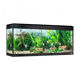 AQUARIO PRETO ROMA 240LT COM ILUMINAÇÃO LED BLUETOOTH + MESA EM PRETO