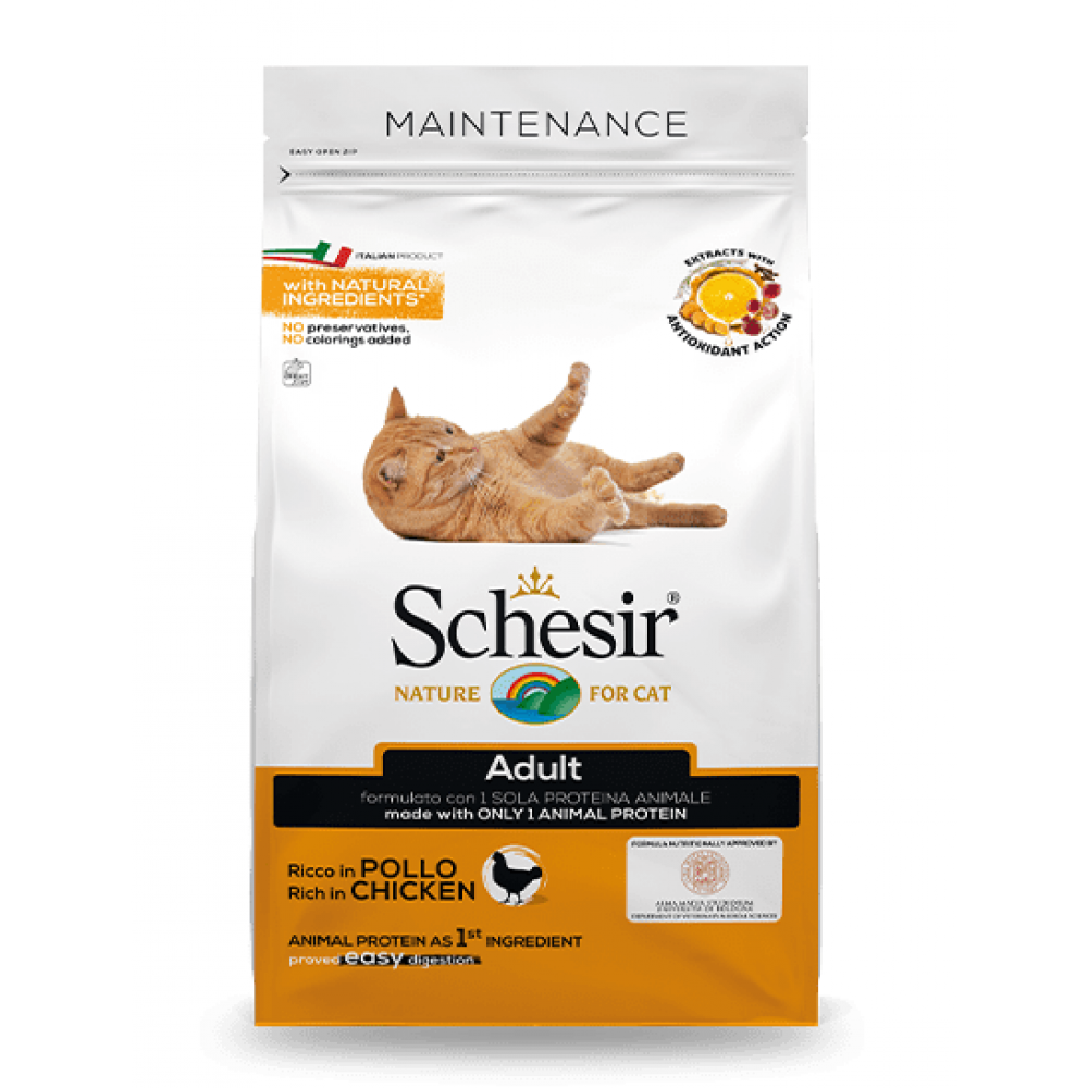 SCHESIR GATO ADULTO MANUTENÇÃO FRANGO - 1,5KG