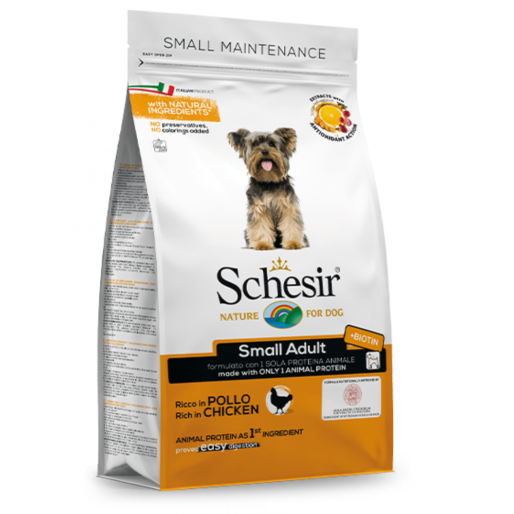 SCHESIR CAO ADULTO SMALL MANUTENÇÃO  FRANGO -  800G