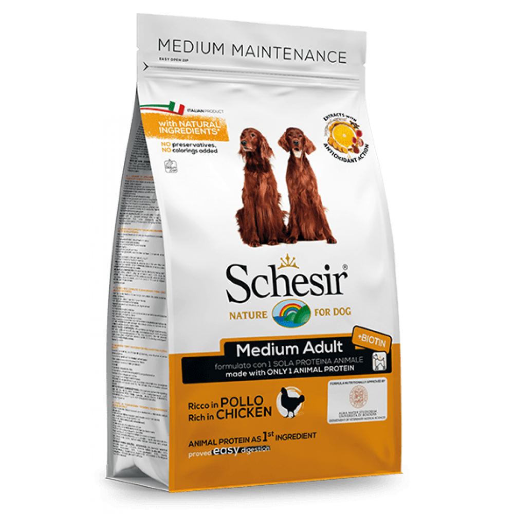 SCHESIR CAO ADULTO MEDIO  MANUTENÇÃO  FRANGO -  3KG