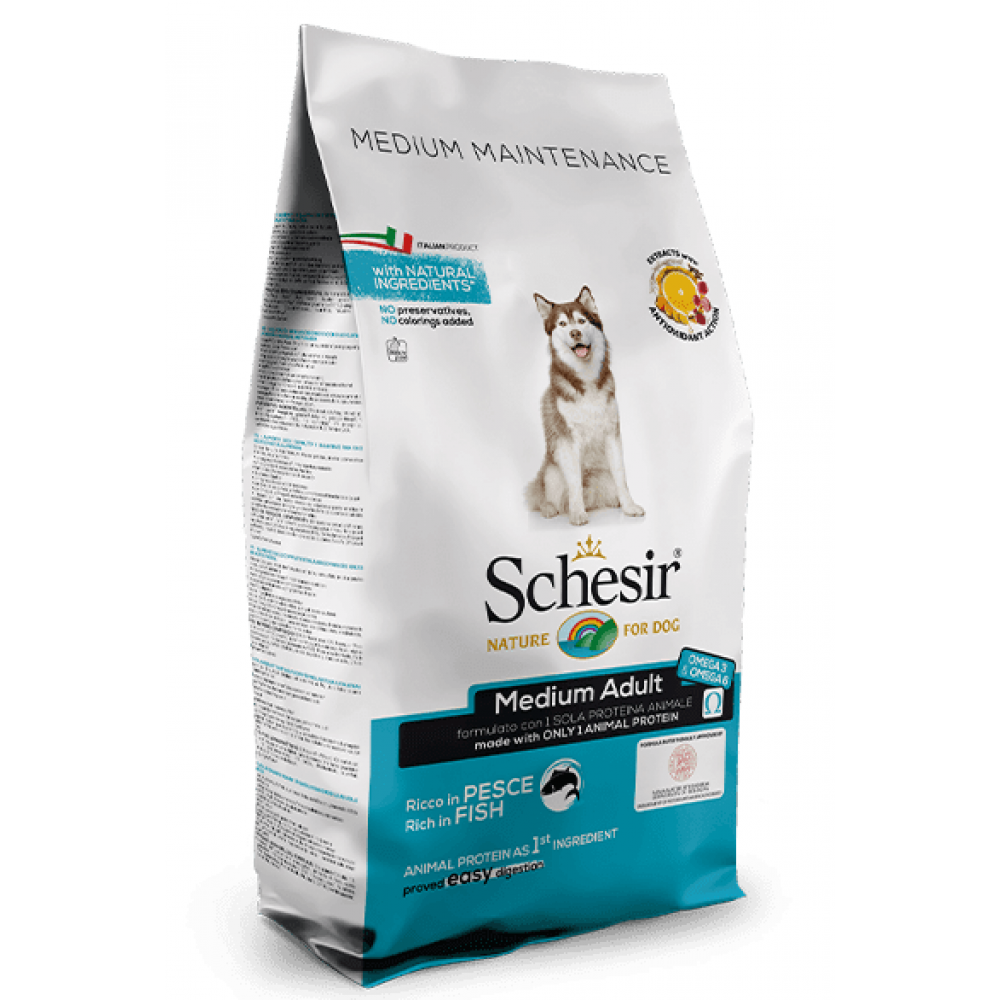 SCHESIR CAO ADULTO MEDIO  MANUTENÇÃO PEIXE -  3KG