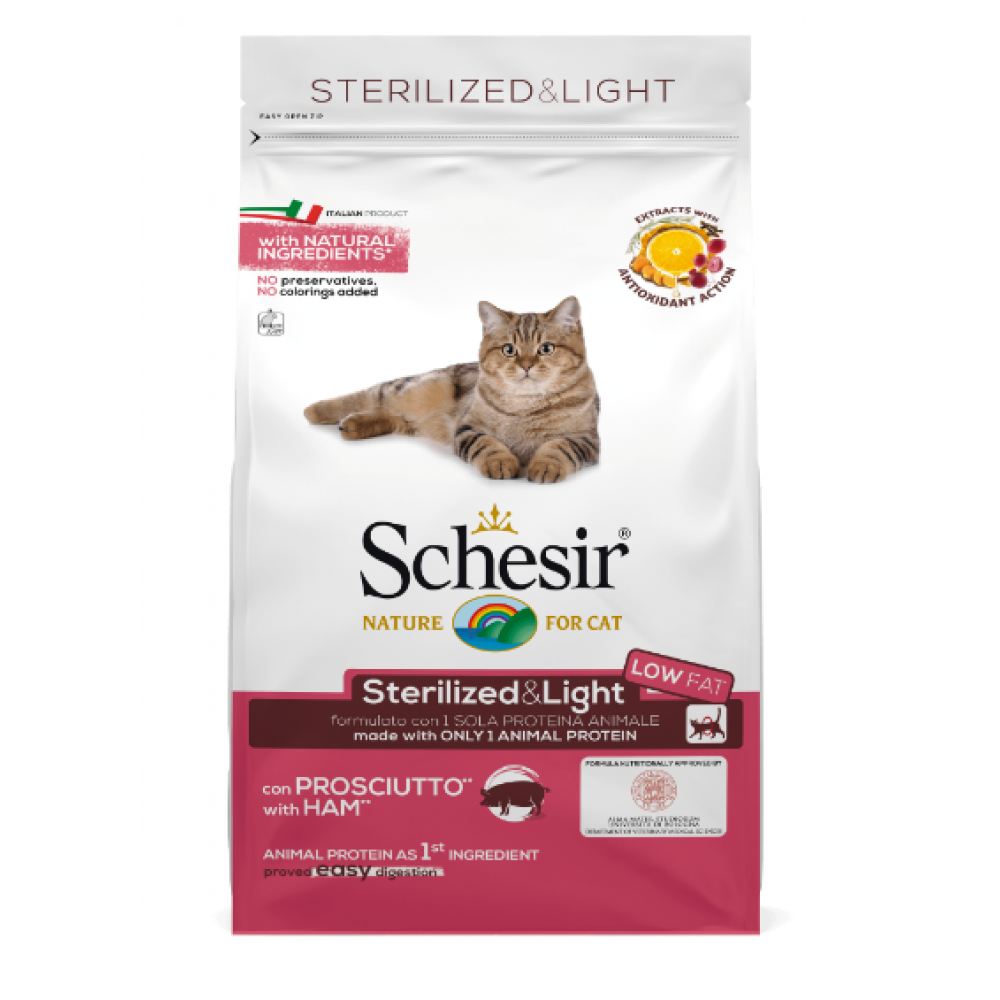 SCHESIR GATO ADULTO ESTERILIZADO & LIGHT PRESUNTO  - 1,5KG