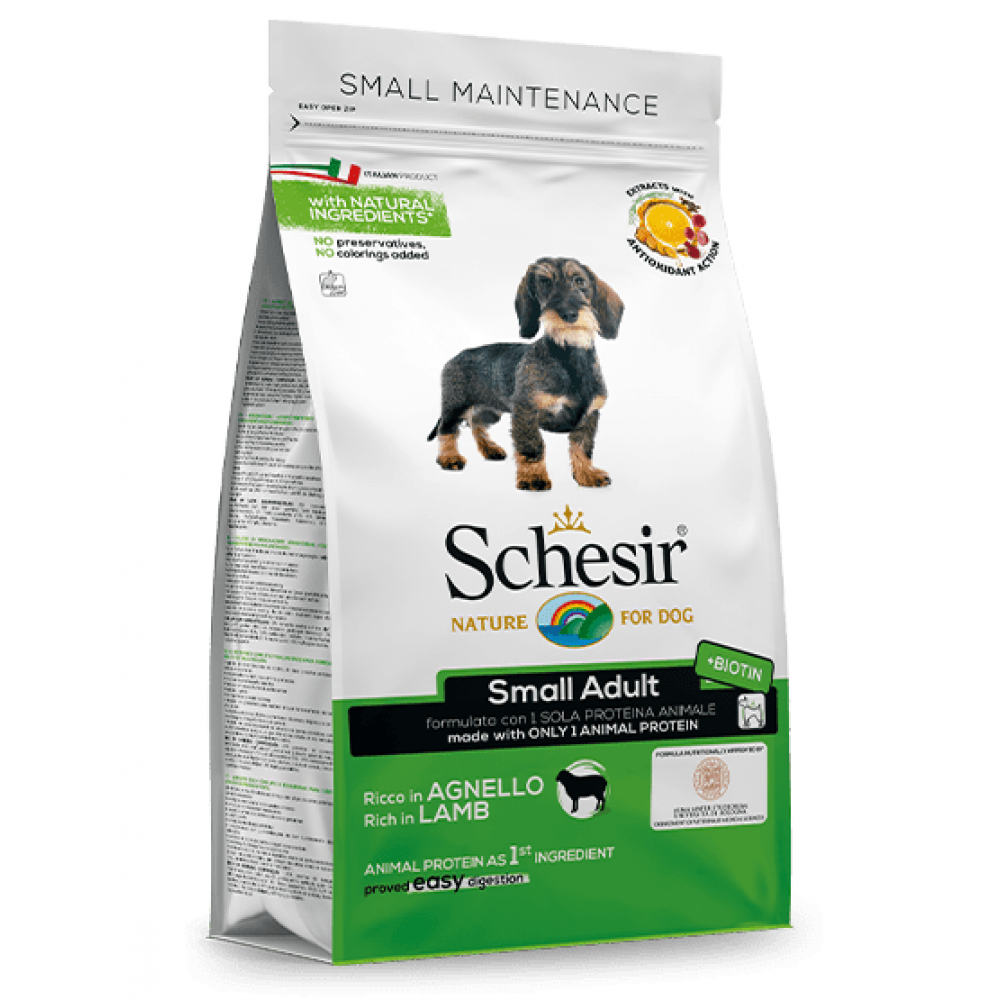 SCHESIR CAO ADULTO SMALL MANUTENÇÃO BORREGO  -  800G