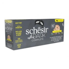 SCHESIR - GATO ADULTO (PACK AFTER DARK CALDO HUMIDO) 12X80 GR