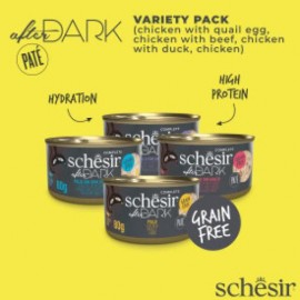 SCHESIR - GATO ADULTO (PACK AFTER DARK CALDO HUMIDO) 12X80 GR
