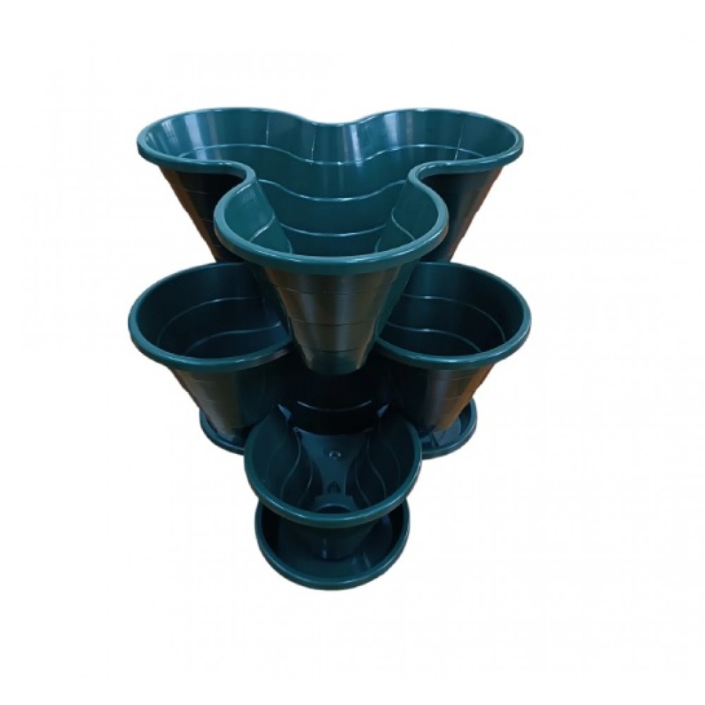 KIT VASOS HORTO VERTICAL ECO 3BT5L VERDE REFª276