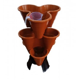 KIT VASOS HORTO VERTICAL ECO 3BT12L CASTANHO REFª283