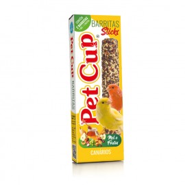 PETCUP BARRITAS MEL/FRUTOS P/CANARIOS